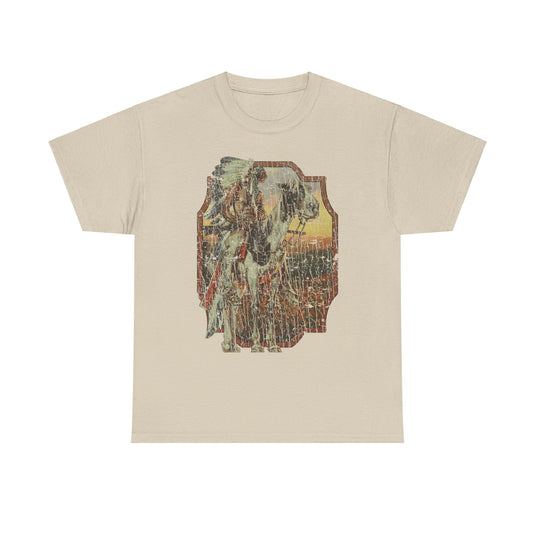 Native Sunset 1973 Native American Indian Horseback T-shirt