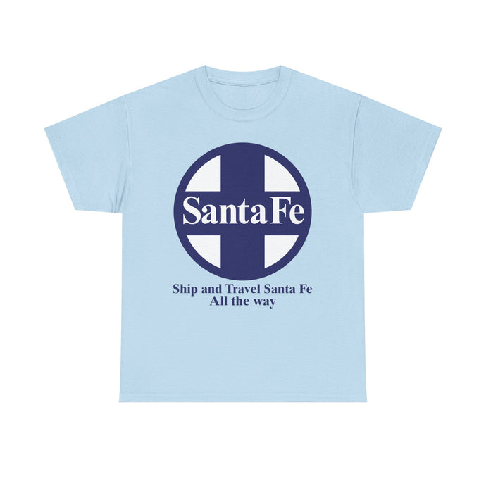 Santa Fe Cross Logo Ship Travel Railroad Vintage Train T-Shirt