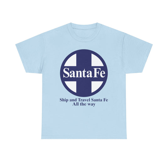 Santa Fe Cross Logo Ship Travel Railroad Vintage Train T-Shirt