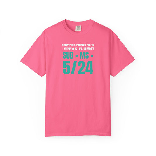 Credit Card Points Miles Fluent Jargon Funny Travel Teal T-shirt