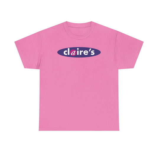 Claire's T-Shirt - Accessories Retail Industry Bankrupt Store Logo