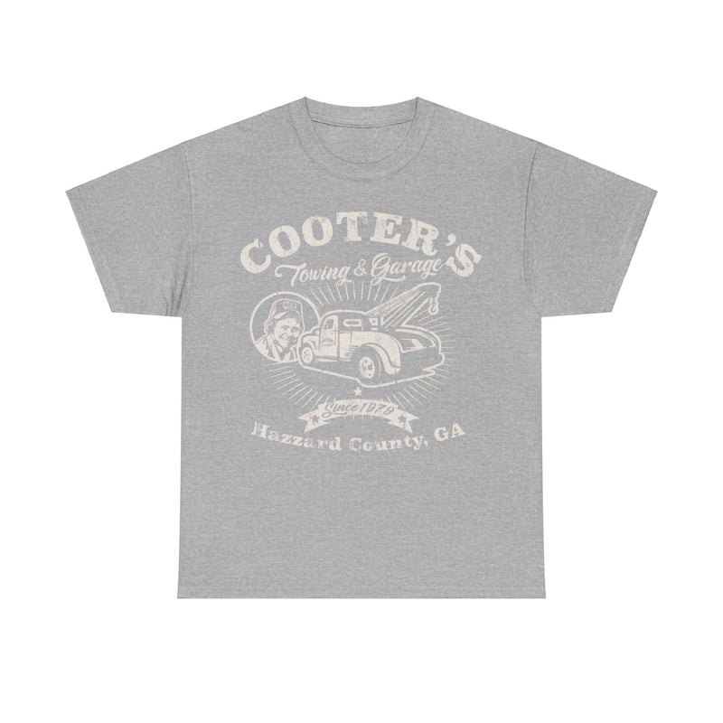 Load image into Gallery viewer, Cooters Towing Garage Dukes of Hazzard TV Show County T-shirt
