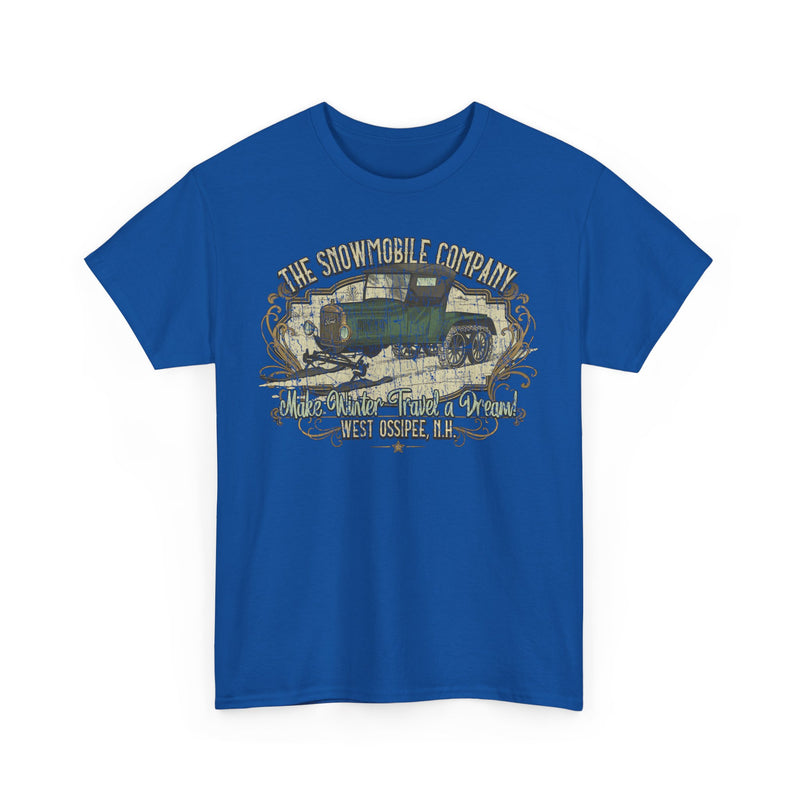 Load image into Gallery viewer, The Snowmobile Company 1922 West Ossipee New Hampshire Car Snow Logo T-shirt
