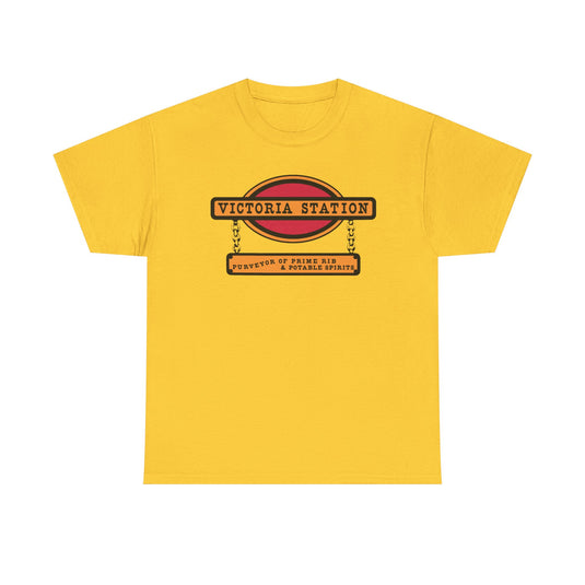 Victoria Station T-Shirt - Restaurant Industry Bankrupt Logo Tee