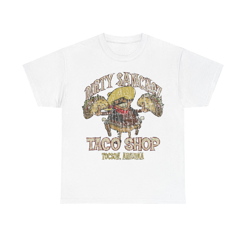 Load image into Gallery viewer, Dirty Sanchez Taco Shop 1982 Restaurant Distressed Print T-shirt
