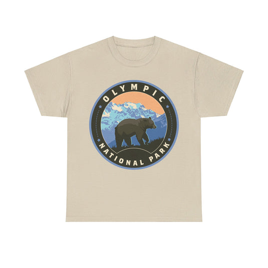 Olympic National Park Washington Round Logo T-shirt