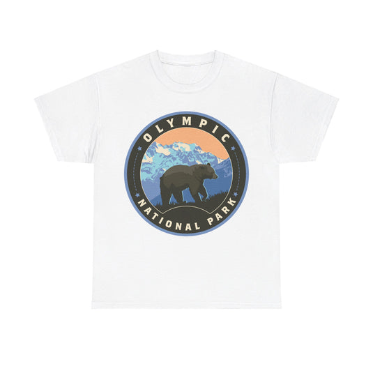 Olympic National Park Washington Round Logo T-shirt