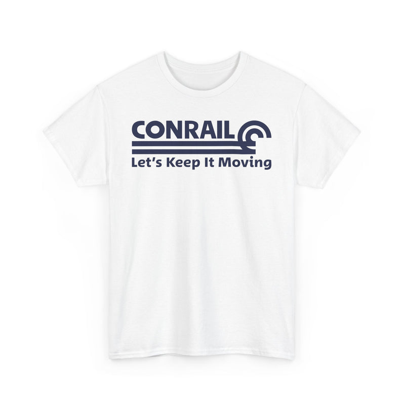 Load image into Gallery viewer, Conrail Let&#39;s Keep It Moving Railroad Logo Vintage Train T-Shirt
