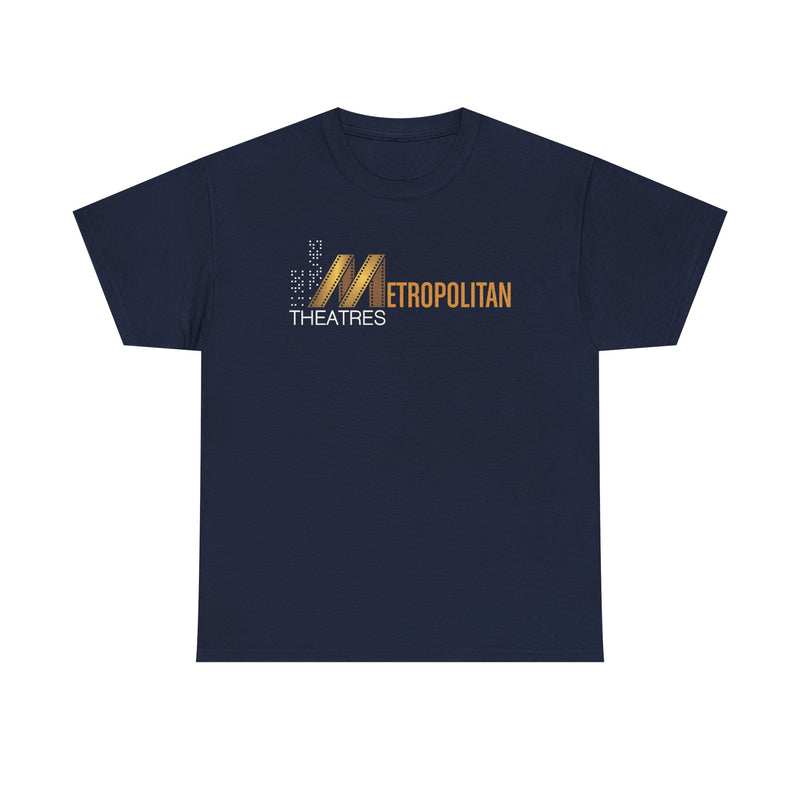 Load image into Gallery viewer, Metropolitan Theaters Film Strip Logo T-Shirt Movie Cinema Tee
