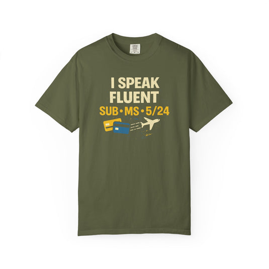 Credit Card Points Miles Fluent Jargon Funny Travel T-shirt