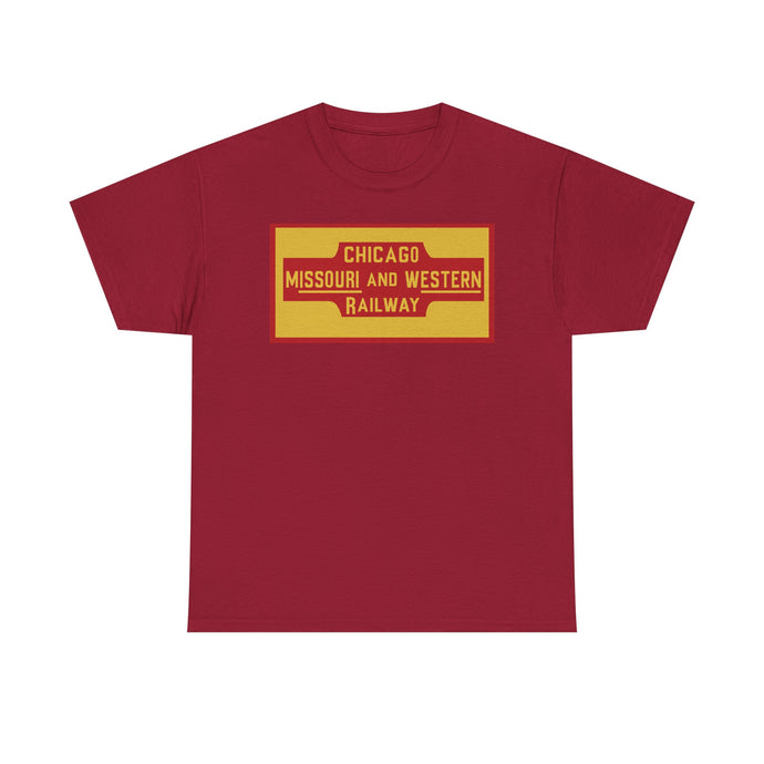 Chicago Missouri Western Railway Vintage Railroad Logo Train T-Shirt