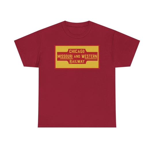 Chicago Missouri Western Railway Vintage Railroad Logo Train T-Shirt