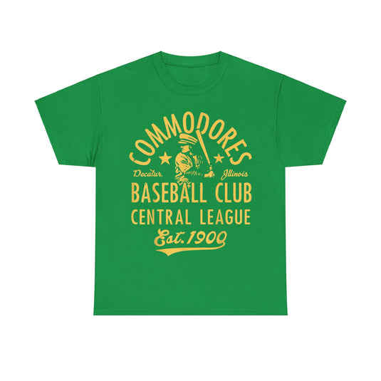 Decatur Commodores Est 1900 Illinois Baseball T-shirt