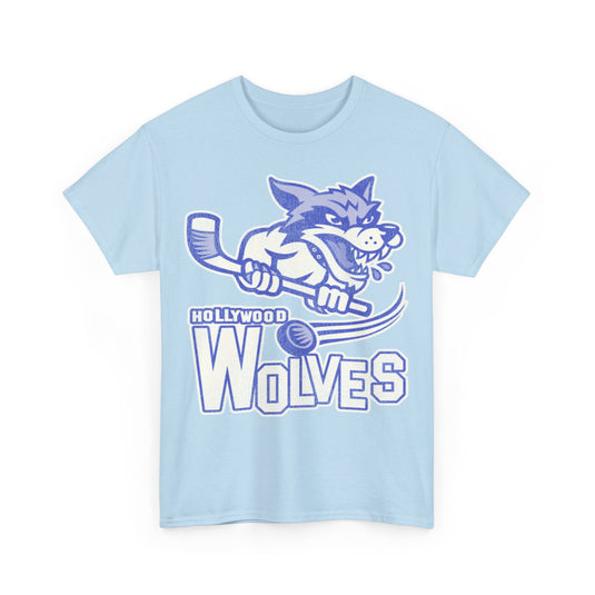 Hollywood Wolves Hockey Team Nostalgic Logo T-shirt