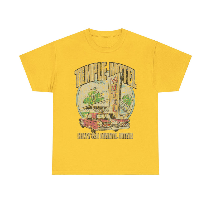 Load image into Gallery viewer, Temple Motel Manti Utah 1959 Hwy 89 T-shirt
