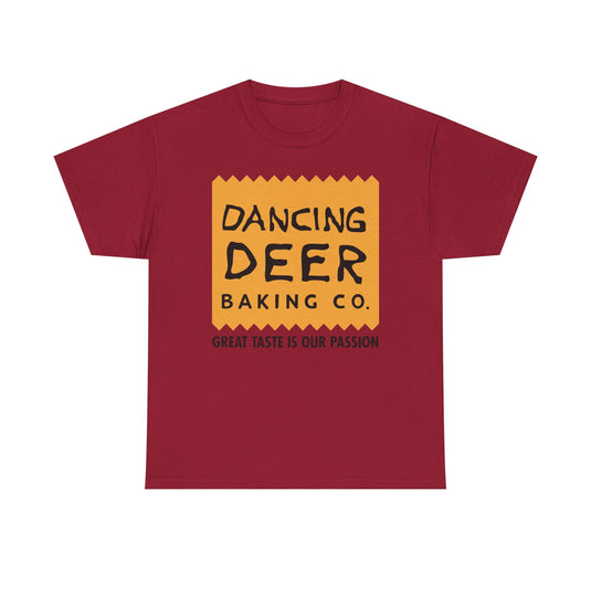Dancing Deer Baking T-Shirt - Closed Bakery Company Logo Tee - Boston