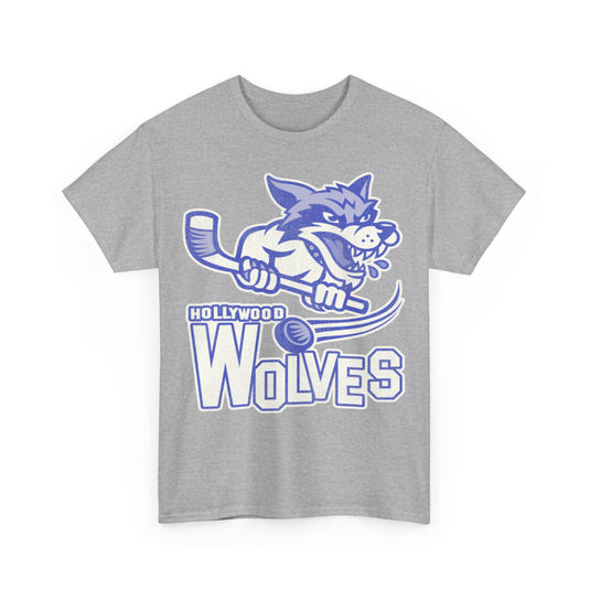 Hollywood Wolves Hockey Team Nostalgic Logo T-shirt