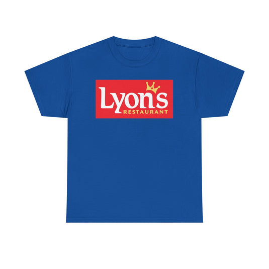 Lyon's Restaurant T-Shirt - Dining Industry Bankrupt Logo Tee