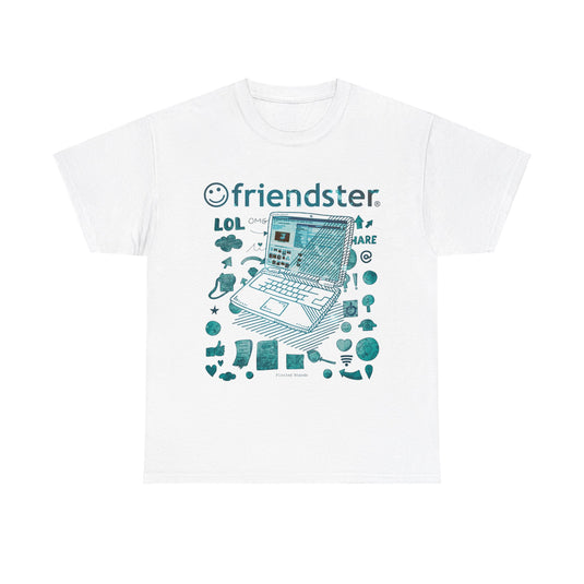 Friendster Early Social Networking Website Nostalgic Internet T-Shirt