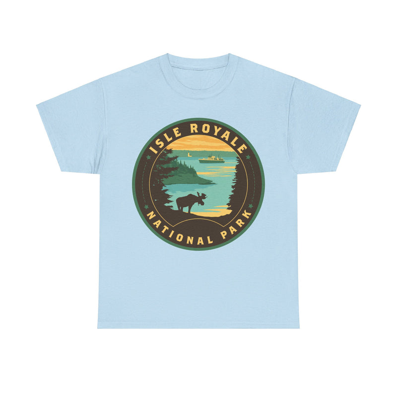 Load image into Gallery viewer, Isle Royale National Park Michigan Round Logo T-shirt
