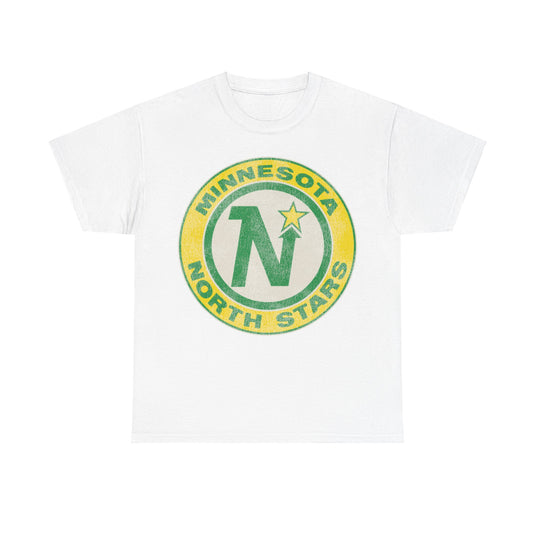 Minnesota North Stars Hockey Team Green Yellow Nostalgic Logo T-shirt