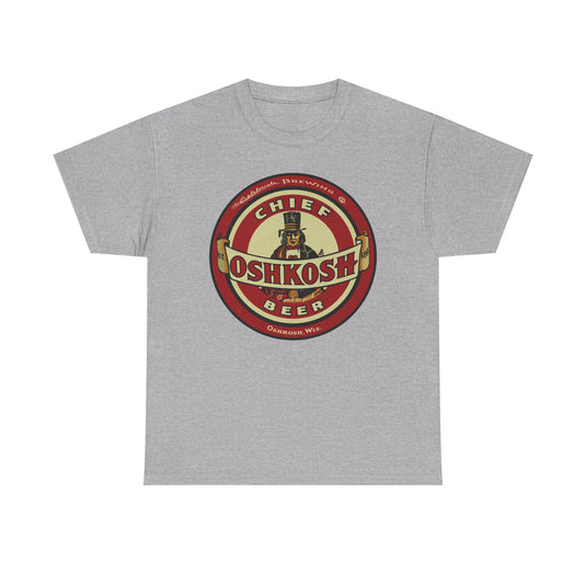 Oshkosh Beer Chief Logo Brewing Co Wisconsin T-Shirt