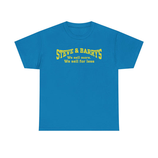 Steve & Barry's We Sell More We Sell For Less Yellow Budget Clothing T-shirt