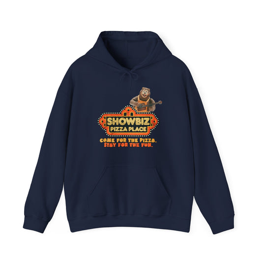 Showbiz Pizza Place Come for The Pizza Tribute Pullover Hoody