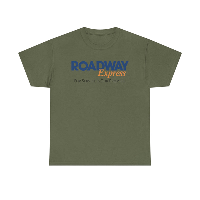 Load image into Gallery viewer, Roadway Express For Service Is Our Promise T-Shirt Logistics Logo
