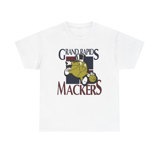 Grand Rapids Mackers Michigan CBA Basketball 1994-1996 T-shirt