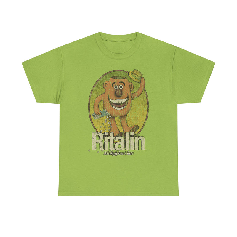 Load image into Gallery viewer, Ritalin Man 1975 Methylphenidate Advertising Logo T-shirt
