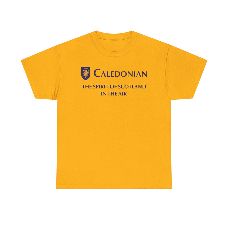 Load image into Gallery viewer, Caledonian The Spirit of Scotland in the Air Vintage Airline Logo T-shirt

