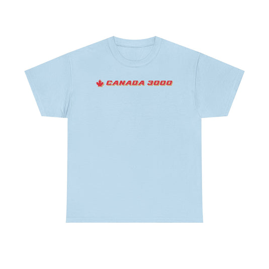 Canada 3000 Red Maple Leaf Charter Airline Retro Aviation T-shirt