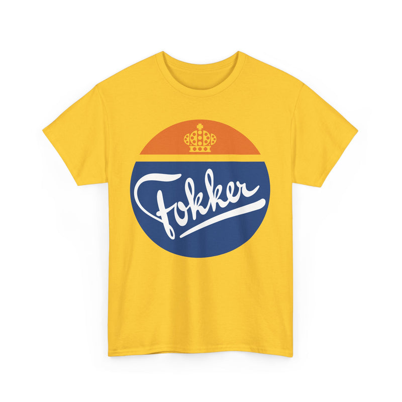 Load image into Gallery viewer, Fokker Royal Dutch Aircraft Manufacturer Vintage Logo T-Shirt
