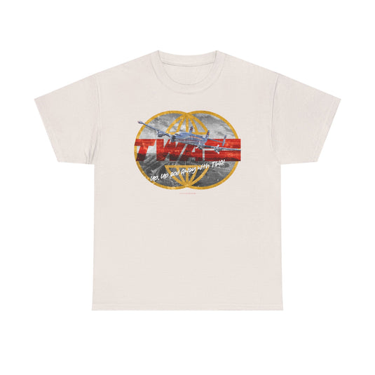TWA Transworld Airline Up Up and Away Nostalgic Retro Logo T-shirt
