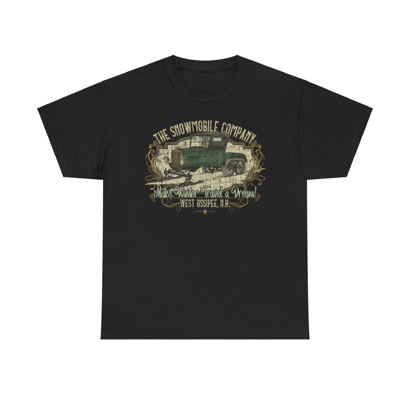 Load image into Gallery viewer, The Snowmobile Company 1922 West Ossipee New Hampshire Car Snow Logo T-shirt
