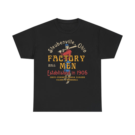 Steubenville Ohio Factory Men Nostalgic Retro Baseball Team T-shirt