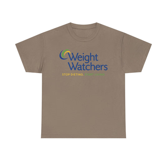 Weight Watchers Blue Green Yellow Logo Stop Dieting Start Living T-shirt