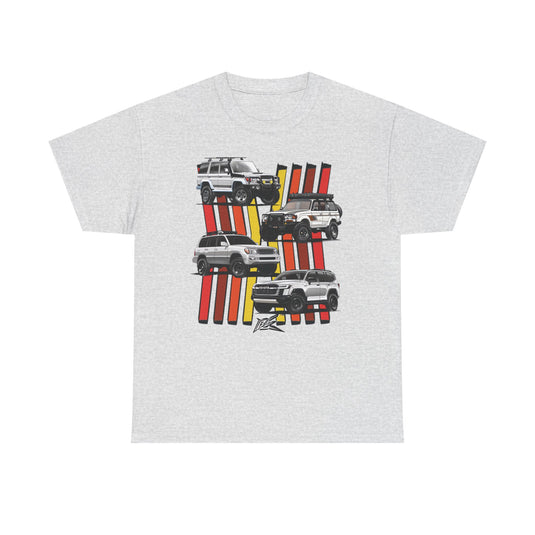 Toyota Land Cruiser Generations Retro TRD Racing Banner Car T-shirt