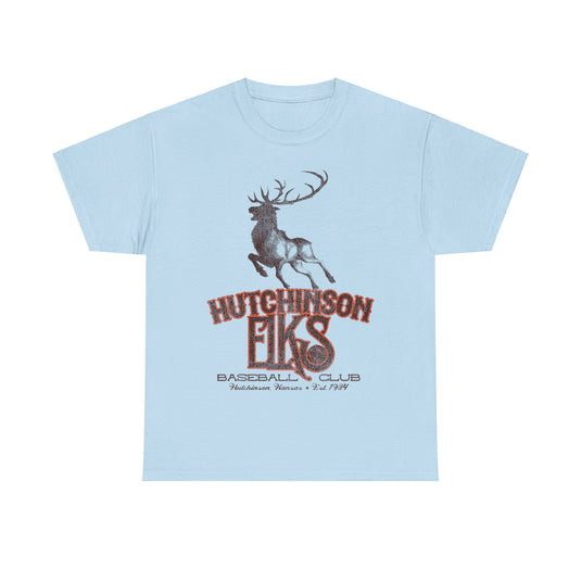 Hutchinson Elks Nostalgic Retro Baseball Team T-shirt