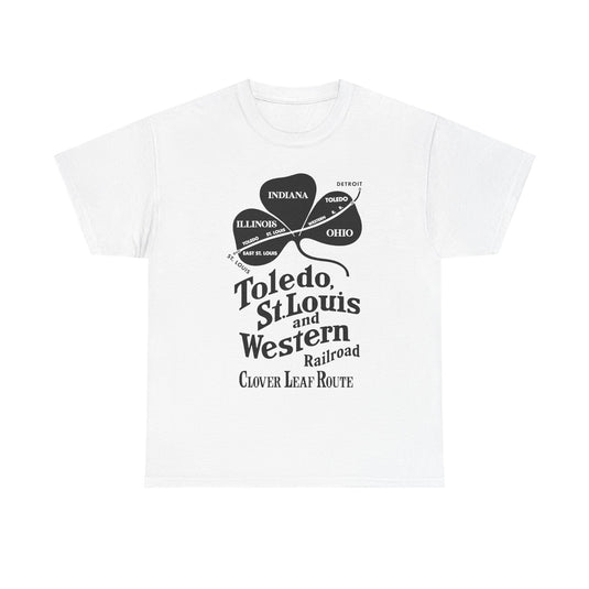 Toledo St Louis Western Clover Leaf Route Railroad Logo T-Shirt