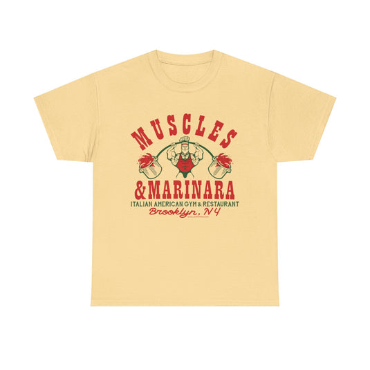 Muscles Marinara New York Italian American Gym Restaurant T-shirt