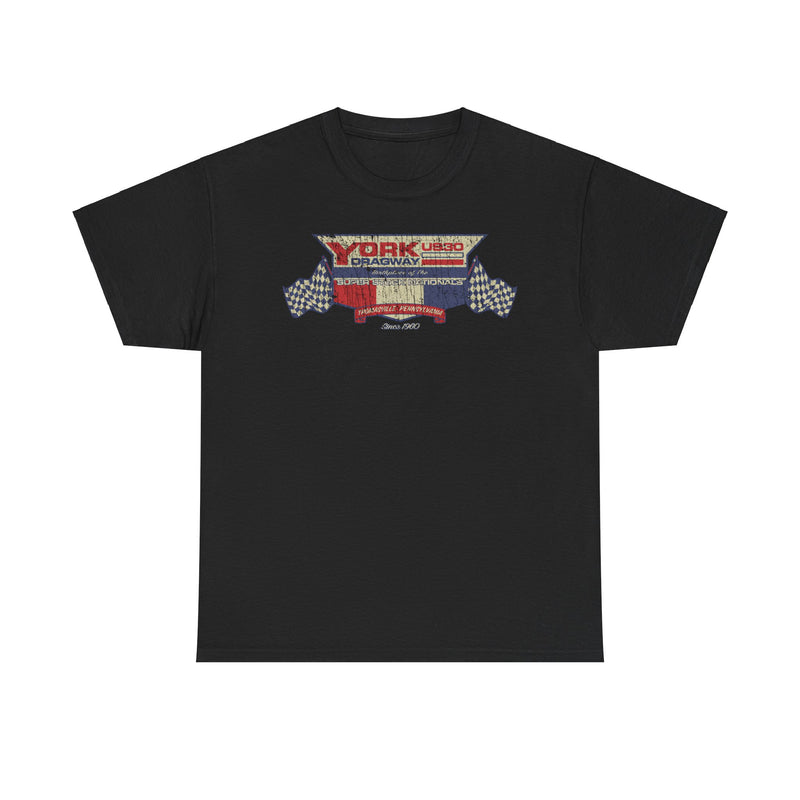 Load image into Gallery viewer, York US30 Dragway 1960 Thomasville Pennsylvania Drag Racing Track T-shirt
