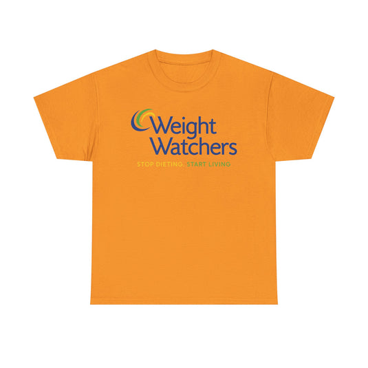 Weight Watchers Blue Green Yellow Logo Stop Dieting Start Living T-shirt