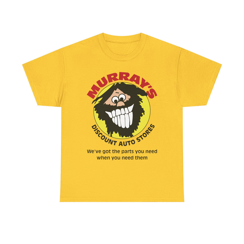Load image into Gallery viewer, Murray's Discount Auto Stores Bearded Mascot We've Got The Parts T-shirt
