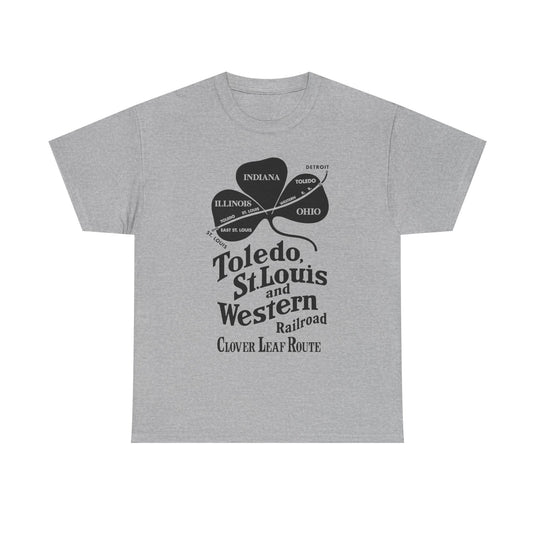 Toledo St Louis Western Clover Leaf Route Railroad Logo T-Shirt