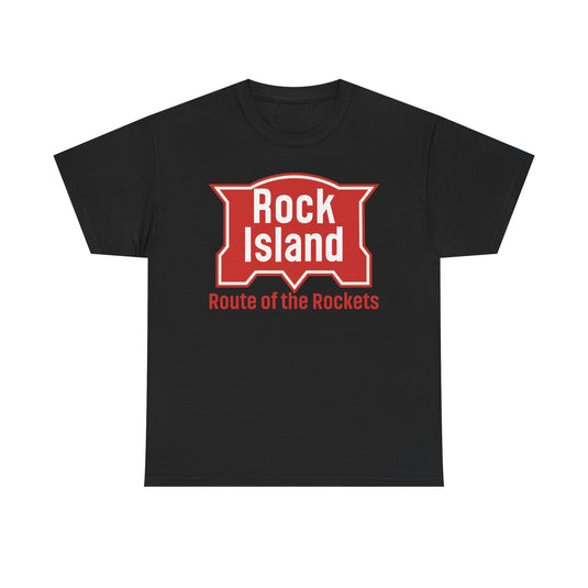Rock Island Route of Rockets Vintage Railroad Logo T-Shirt