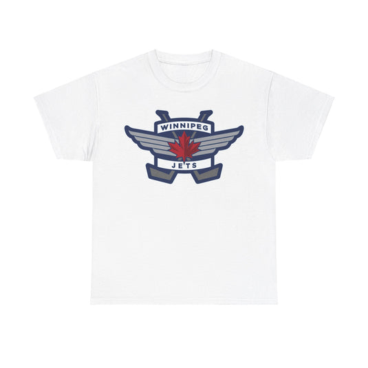 Winnipeg Jets Maple Leaf Logo Hockey Team T-shirt