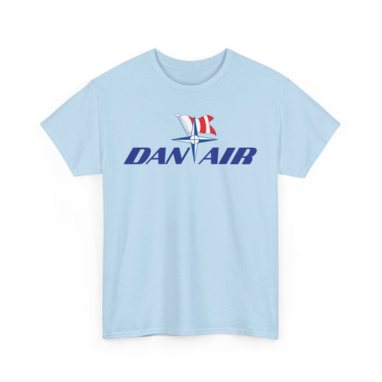 Dan Air Flag Compass Logo Classic British Aviation Memorabilia T-shirt