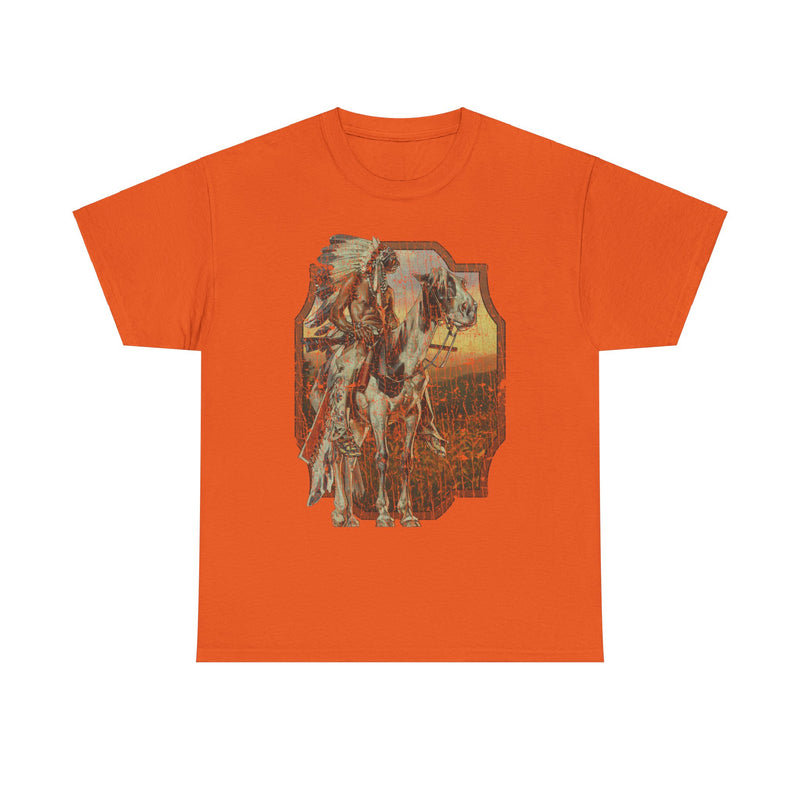 Load image into Gallery viewer, Native Sunset 1973 Native American Indian Horseback T-shirt
